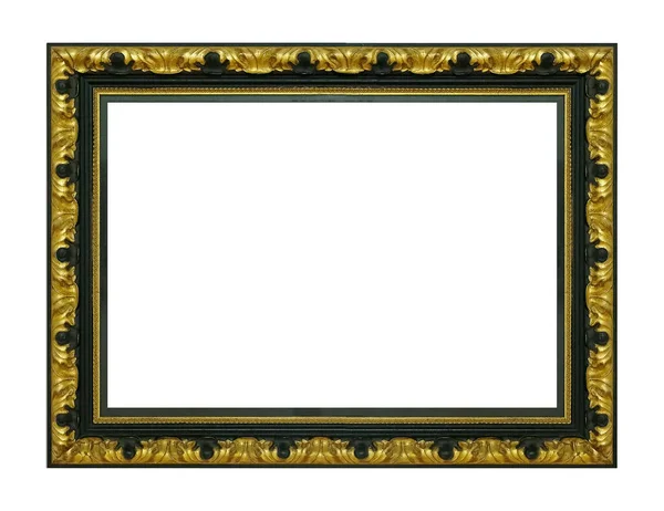 Moldura Madeira Para Pinturas Espelhos Foto Isolada Fundo Branco — Fotografia de Stock