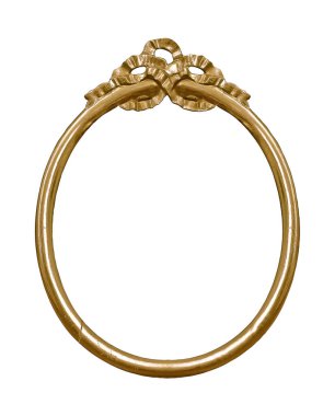 Tablolar, aynalar veya beyaz arka planda izole edilmiş fotoğraf için altın çerçeve. Kırpma yolu ile tasarım ögesi