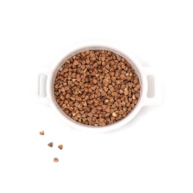 Karabuğday beyaz arkaplanda inliyor