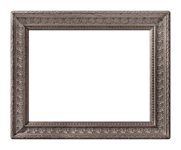 Silver Frame Paintings Mirrors Photo Isolated White Background Design Element — Stock Photo, Image