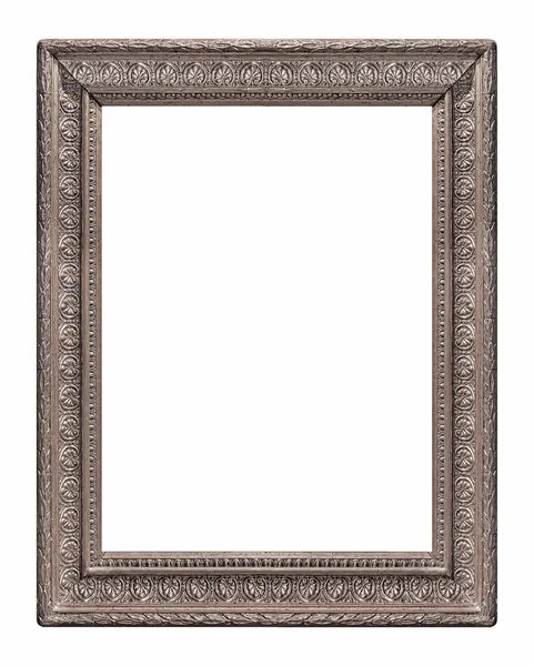 Silver Frame Paintings Mirrors Photo Isolated White Background Design Element — Stock Photo, Image