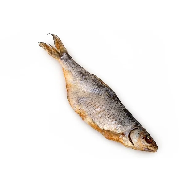 Torkad Fisk Till Isolerad Vit Bakgrund — Stockfoto