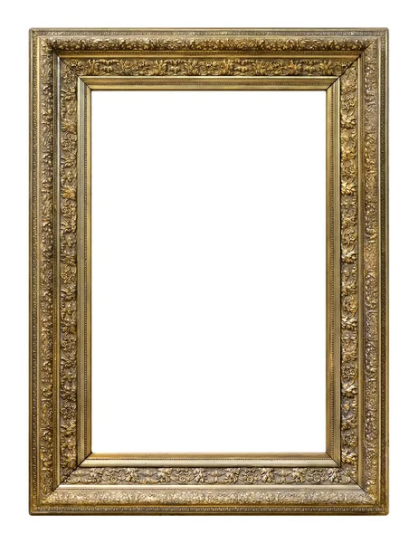 Golden Frame Paintings Mirrors Photo Isolated White Background Design Element — Stock Photo, Image