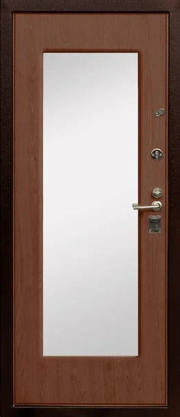 Модель Входной Металлической Двери Белом Фоне — стоковое фото