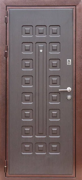 Model Entrance Metal Door Isolated White Background — Stock Photo, Image