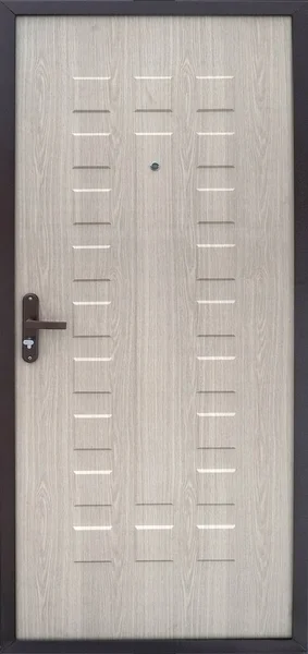 Модель Входной Металлической Двери Белом Фоне — стоковое фото