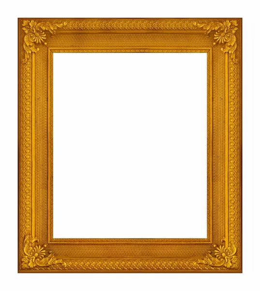 Golden Frame Paintings Mirrors Photo Isolated White Background — Stock Photo, Image