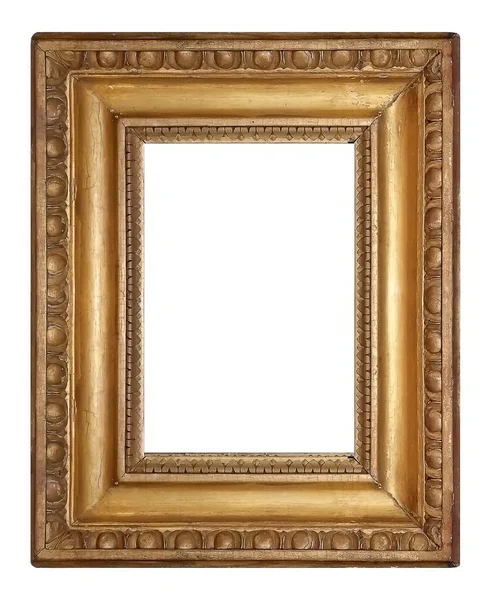 Golden Frame Paintings Mirrors Photo Isolated White Background — Stock Photo, Image