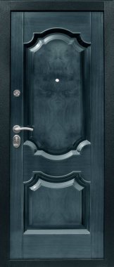 Giriş metali kapı modeli beyaz arkaplanda izole edildi