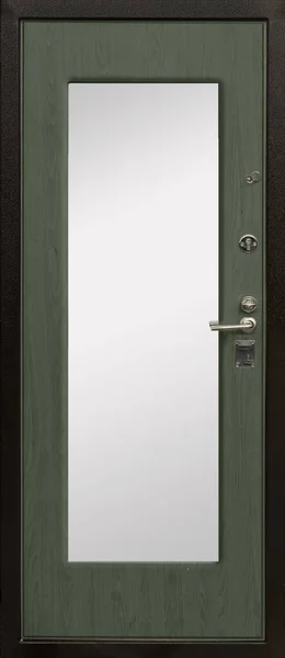 Model Vstupních Kovových Dveří Izolovaných Bílém Pozadí — Stock fotografie