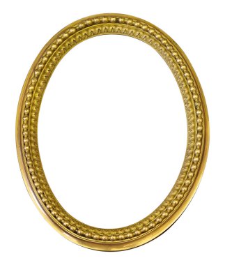 Tablolar, aynalar veya beyaz arka planda izole edilmiş fotoğraf için altın çerçeve. Kırpma yolu ile tasarım ögesi