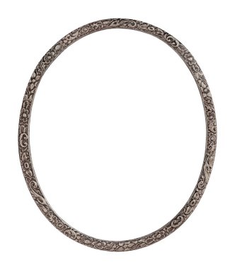 Beyaz arka planda izole edilmiş resimler, aynalar ya da fotoğraf için gümüş çerçeve. Kırpma yolu ile tasarım ögesi