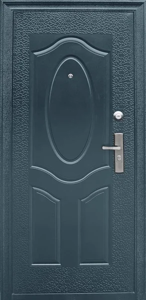 Модель Вхідних Металевих Дверей Ізольовано Білому Тлі — стокове фото