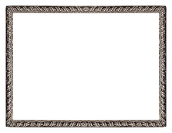 Silver Frame Paintings Mirrors Photo Isolated White Background Design Element — Stock Photo, Image