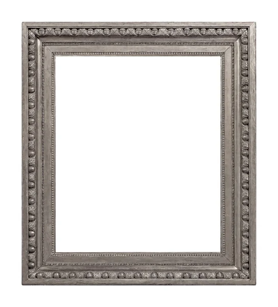 Beyaz arka planda izole edilmiş resimler, aynalar ya da fotoğraf için gümüş çerçeve. Kırpma yolu ile tasarım ögesi