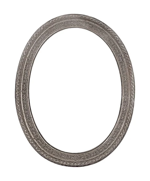 Beyaz arka planda izole edilmiş resimler, aynalar ya da fotoğraf için gümüş çerçeve. Kırpma yolu ile tasarım ögesi