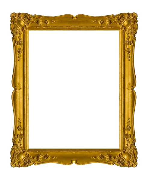 Golden Frame Paintings Mirrors Photo Isolated White Background Design Element — Stock Photo, Image