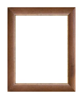 Tablolar, aynalar veya beyaz arkaplanda izole edilmiş fotoğraf için ahşap çerçeve