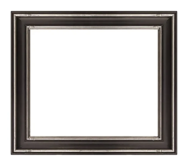 Dřevěný Rám Pro Obrazy Zrcadla Nebo Fotografie Izolované Bílém Pozadí — Stock fotografie