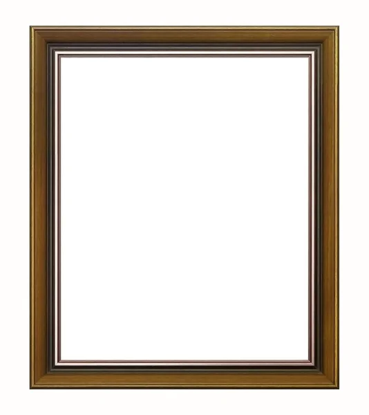 Houten Lijst Voor Schilderijen Spiegels Foto Geïsoleerd Witte Achtergrond — Stockfoto