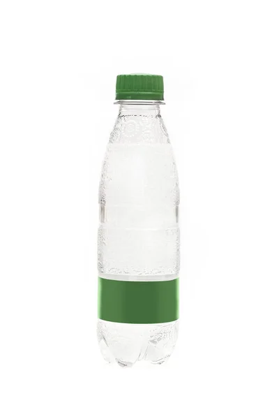 Бутылки Безалкогольного Напитка Белом Фоне Пустой Этикеткой — стоковое фото