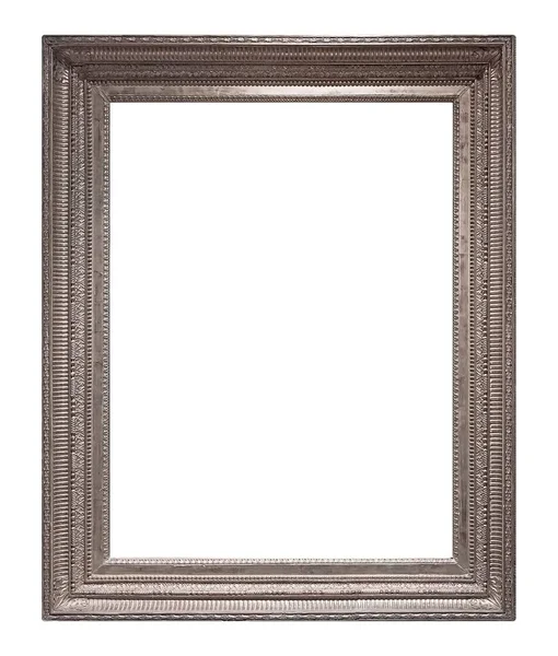 Silver Frame Paintings Mirrors Photo Isolated White Background — Stock Photo, Image