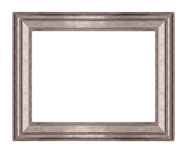 Silver Frame Paintings Mirrors Photo Isolated White Background — Stock Photo, Image