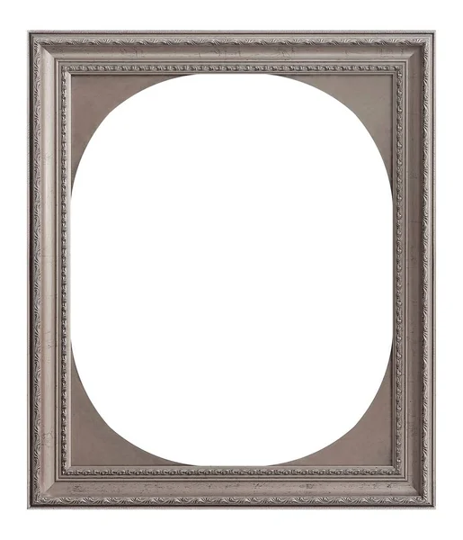 Silver Frame Paintings Mirrors Photo Isolated White Background — Stock Photo, Image