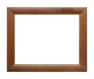 Tablolar, aynalar veya beyaz arkaplanda izole edilmiş fotoğraf için ahşap çerçeve