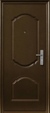 Giriş metali kapı modeli beyaz arkaplanda izole edildi