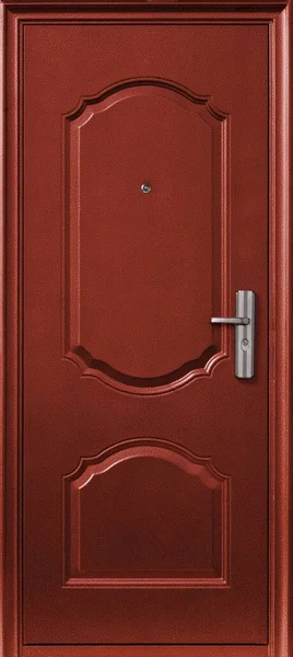 Modello Porta Ingresso Metallo Isolato Sfondo Bianco — Foto Stock