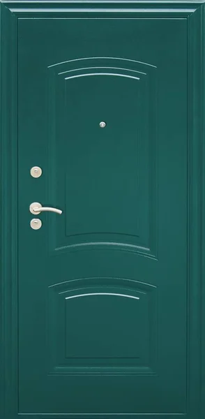 Model Entrance Metal Door Isolated White Background — Stock Photo, Image