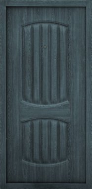 Giriş metali kapı modeli beyaz arkaplanda izole edildi