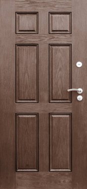 Giriş metali kapı modeli beyaz arkaplanda izole edildi