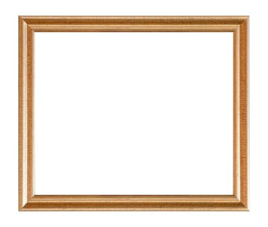 Beyaz arkaplanda izole edilmiş resimler, aynalar veya fotoğraf için altın çerçeve