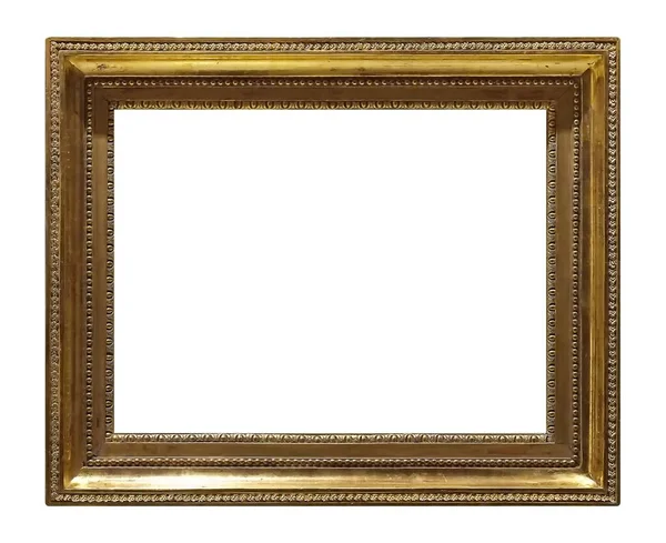 Golden Frame Paintings Mirrors Photo Isolated White Background — Stock Photo, Image