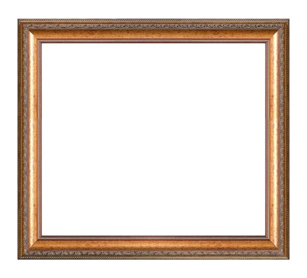 Golden Frame Paintings Mirrors Photo Isolated White Background — Stock Photo, Image