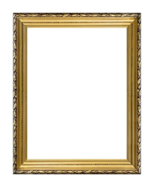 Golden Frame Paintings Mirrors Photo Isolated White Background — Stock Photo, Image