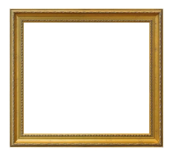 Golden Frame Paintings Mirrors Photo Isolated White Background — Stock Photo, Image