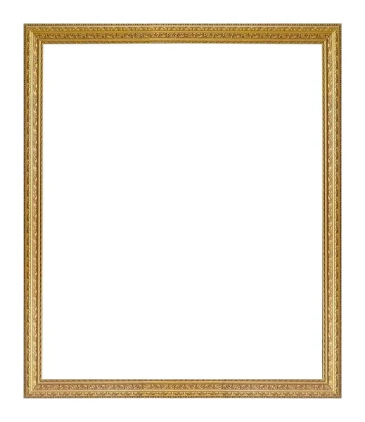 Golden Frame Paintings Mirrors Photo Isolated White Background — Stock Photo, Image