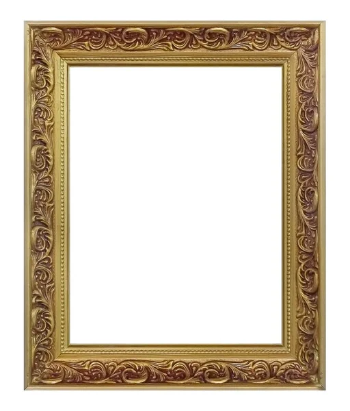 Golden Frame Paintings Mirrors Photo Isolated White Background — Stock Photo, Image