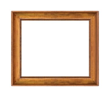 Tablolar, aynalar veya beyaz arkaplanda izole edilmiş fotoğraf için ahşap çerçeve