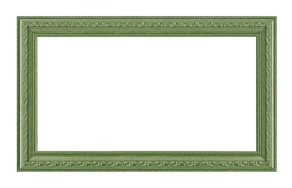 Cornice Panoramica Legno Quadri Specchi Foto Isolata Sfondo Bianco — Foto Stock