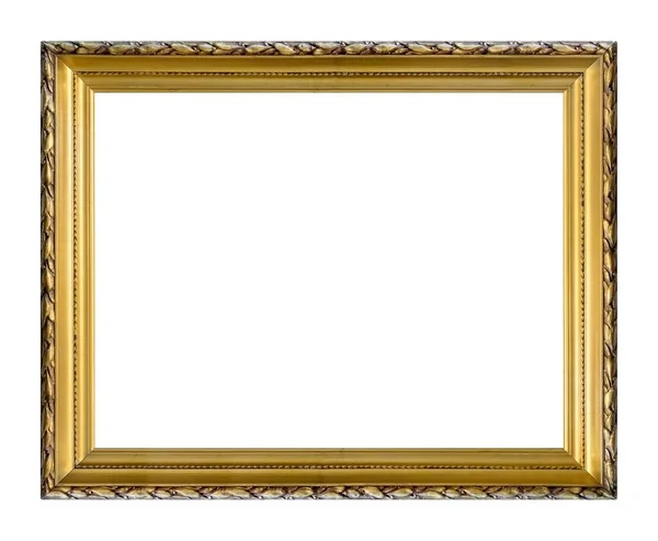 Moldura Dourada Para Pinturas Espelhos Fotos Isoladas Sobre Fundo Branco — Fotografia de Stock