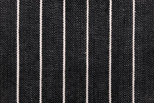 Μαύρο Απομονωμένο Υφασμάτινο Φόντο Λευκές Λωρίδες — Φωτογραφία Αρχείου