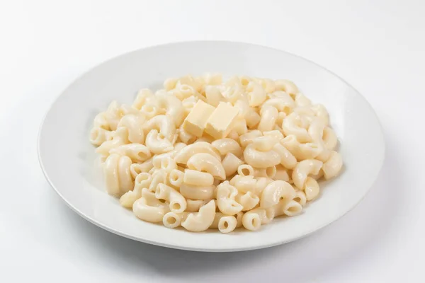 Pasta Two Diced Butter White Dish — Stock Photo, Image