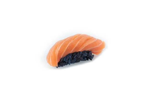 Sushi Donkere Sashimi Tonijn Zalm Krab Gerookte Paling Een Wit — Stockfoto