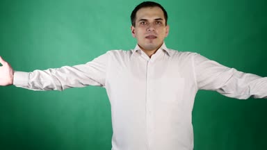 Adam alkış, alkış, yeşil arka plan