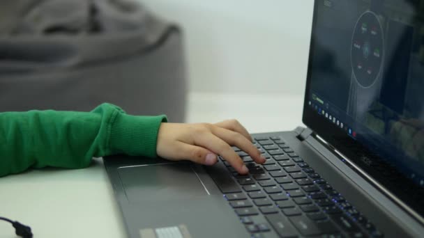 Niño jugando en el ordenador — Vídeos de Stock