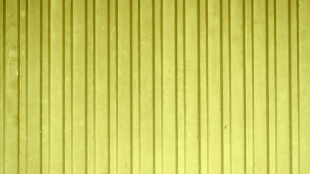 Close up yellow metal door — Stock Video